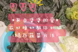 菜园摘了很多新鲜菜，农村媳妇教你窍门，如何储存冬季蔬菜？视频封面