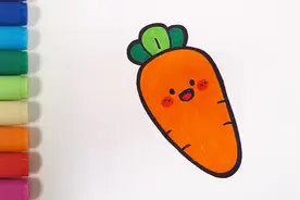 儿歌多多儿童简笔画 胡萝卜 宝宝来画营养又美味蔬菜