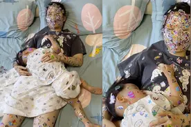 孩子静悄悄！小姨带娃被“熊孩子”贴满脸贴纸，妈妈：当时惊呆了视频封面