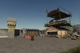 模拟农场19：军事元素建筑游戏mod，大门哨卡和帐篷设施