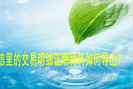 微信支付账单明细证明材料如何获取视频封面