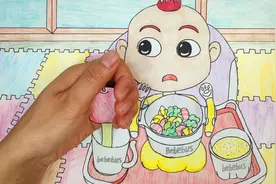 手绘超级宝贝JOJO：美味儿的西兰花虾仁、蒸蛋羹、鲜榨苹果汁！视频封面