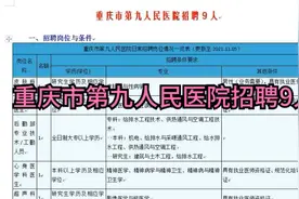 重庆市第九人民医院招聘9人视频封面