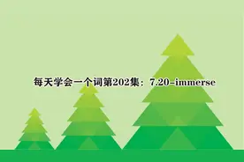 每天学会一个词第202集：7.20-immerse