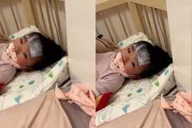 女儿阳了发烧难受哭闹不止，爸爸毫无耐心直接动手打人，妈妈气炸视频封面