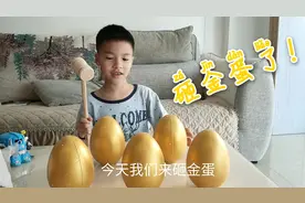 砸金蛋了，奖品是非常丰富多彩的，小男孩砸出什么大奖呢？视频封面
