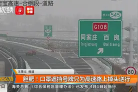 口罩遮挡号牌高速路上掉头逆行 两项违法驾驶证记24分视频封面