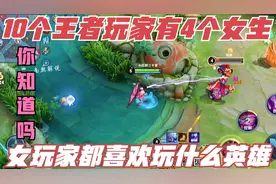 王者10个玩家有4个是女生，女玩家都喜欢玩什么英雄，你知道吗？视频封面