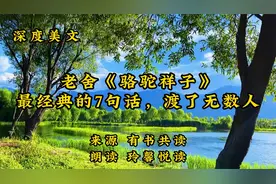 散文《老舍《骆驼祥子》最经典的7句话，渡了无数人》，深度好文视频封面