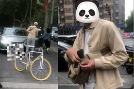 汽车借道非机动车道右拐，说自行车挡路，不仅疯狂鸣笛还想打人视频封面