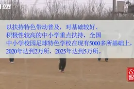 推进校园足球普及：足球特色学校2025年全国能达到25万所吗？视频封面