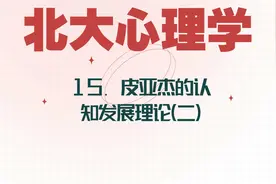 15.北大心理学-皮亚杰的认知发展理论（二）视频封面