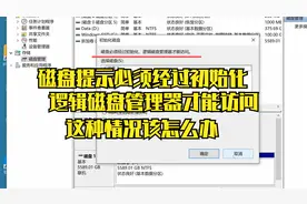 磁盘必须经过初始化，逻辑磁盘管理器才能访问，这种情况怎么办