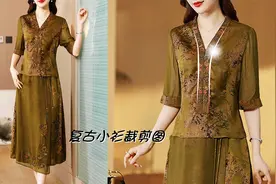 桑蚕丝复古小外套裁剪教程！中老年妈妈装唐装制版！零基础学服装