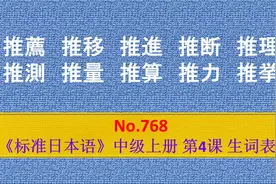 日语学习：推荐、推举、推进、推理、推测、推量、推算、推力视频封面