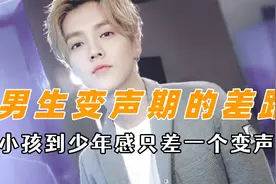 男生变声期前后的差距，小孩到少年的感觉只差一个变声期，很神奇视频封面