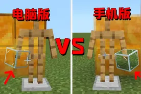 我的世界：电脑版对比手机版，玻璃能透视！是BUG还是特性？