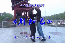 公园里夫妻搭档快四交谊舞《别知己》，简单花样组合跳着真开心视频封面