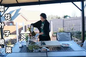 美国的乡村生活，菜花的叶子腌酸菜，猜想老外不吃，他还挺喜欢吃视频封面