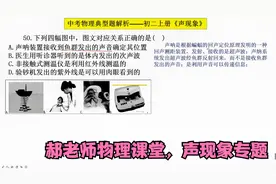 八年级物理选择题：四种生活中常见的声现象，那种是说法正确的？