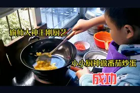 小小厨神：学美食作家王刚番茄炒鸡蛋之老人小孩版。非常成功！