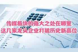 传媒板块的强大之处在哪里？这几家龙头企业打破历史新高位！视频封面