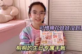 畅畅给桐桐做生日专属手帐，可惜棉花娃娃不能到货，桐桐会喜欢吗视频封面