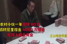 农村小伙一年赚80亿，被抓时屋里搜出4000万现金，屋顶上都是黄金视频封面