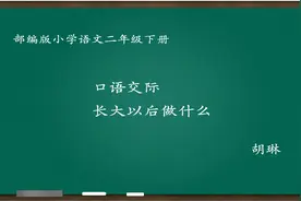 [小语优课]口语交际:长大以后做什么 实录 二下(含教案.课件)视频封面