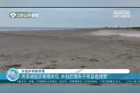 干旱蓝色预警！洪泽湖：水面离岸边超百米，水草芦苇全裸露！视频封面