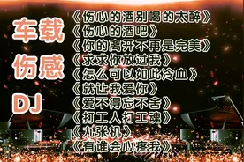 10首撕心裂肺的车载伤感DJ歌曲《伤心的酒别喝的太醉》