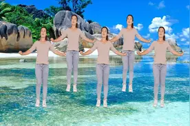 6月网红新曲情歌《等爱》广场舞，歌词句句入心，舞步轻松欢快