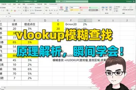 Excel技巧：vlookup公式模糊查找，原理解析，瞬间学会！视频封面