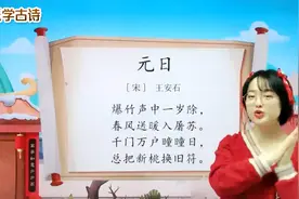 快乐学古诗《元日》逐句分组讲解,情景还原 举一反三轻松学古诗视频封面