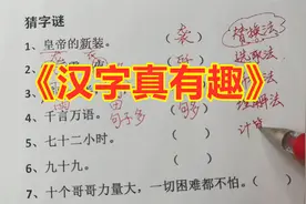 五下语文《汉字真有趣》，猜字谜方法多。看完，我也想来试一试视频封面