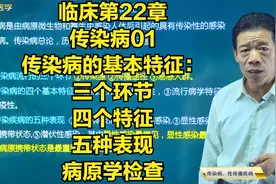 传染病的基本特征：三个环节、四个特征、五种表现，病原学检查视频封面