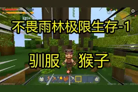 迷你世界雨林极限冒险01 王不畏面临的第一个难题是？驯服猴子？