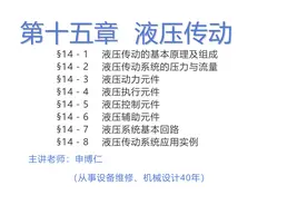 机械基础（22）液压传动（二）视频封面
