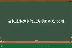 边长是多少米的正方形面积是1公顷