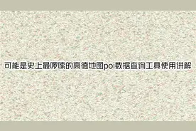 可能是史上最啰嗦的高德地图poi数据查询工具使用讲解【转载】视频封面