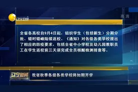 辽宁新闻｜我省秋季各级各类学校如期开学视频封面