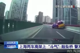 法治热点：上海两车高架上“斗气”险坠桥 警方通报视频封面