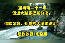 坚持听二十一天促进大脑多巴胺分泌，清除杂念，让你的大脑更聪明