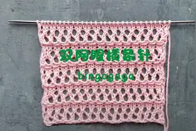 镂空花样与夏天是绝配，双网眼横条针教程，小外搭裙子等皆可用