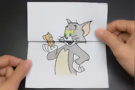 创意手绘搞笑猫和老鼠，简单打开很有趣，小朋友也能看懂