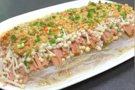 蒜蓉粉丝蒸金针菇，5分钟学会，蒜香浓郁鲜辣可口，上桌瞬间秒光视频封面