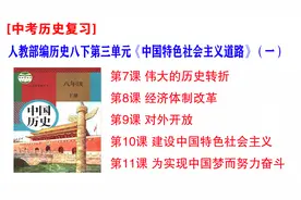 「中考历史复习」八下《中国现代史》第三单元考点知识梳理（一）视频封面