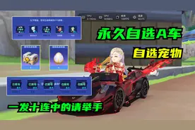 有些人一发中了，永久自选A车，自选宠物【QQ飞车手游】视频封面