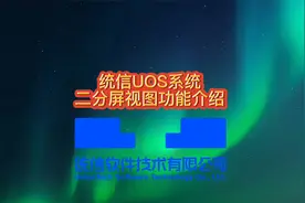 【使用技巧】统信UOS系统二分屏视图功能介绍@统信软件视频封面