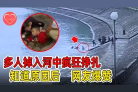 众人纷纷坠入河中，没有人会游泳疯狂挣扎，知道原因后网友爆赞！视频封面